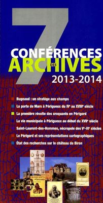 Conférences des Archives, 2013-2014