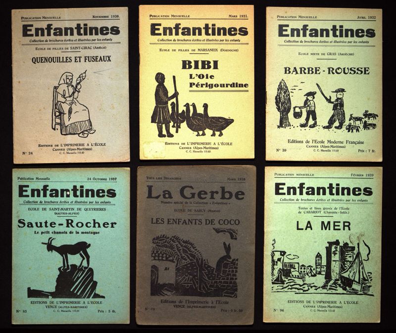 Enfantines, collection de brochures écrites et illustrées par les enfants des écoles de la méthode Freinet (1930-1939).